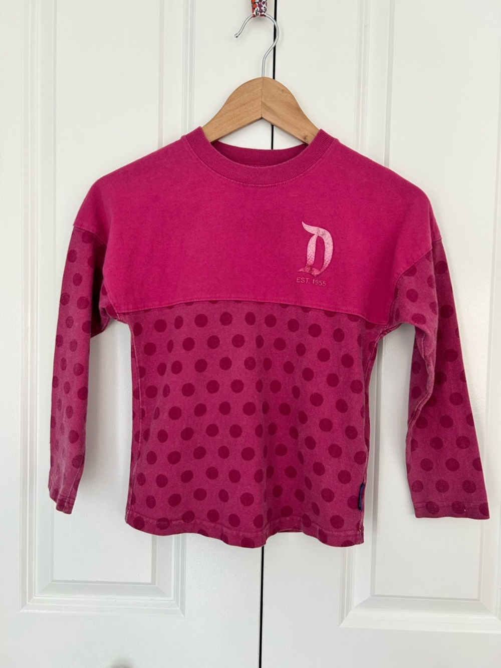 Disney Parks Disneyland Spirit Jersey girls smal 5/6 pink glitter